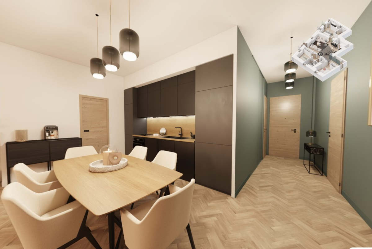 Appartement  110 m2 vendu en plateau brut