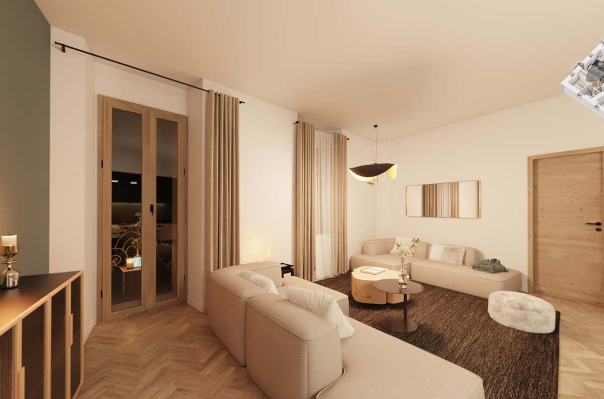 Appartement  110 m2 vendu en plateau brut