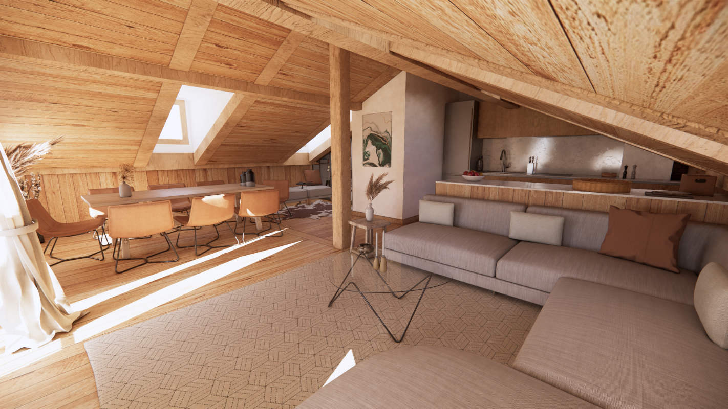 Appartement Duplex de 134 m2 au sol vendu en plateau brut