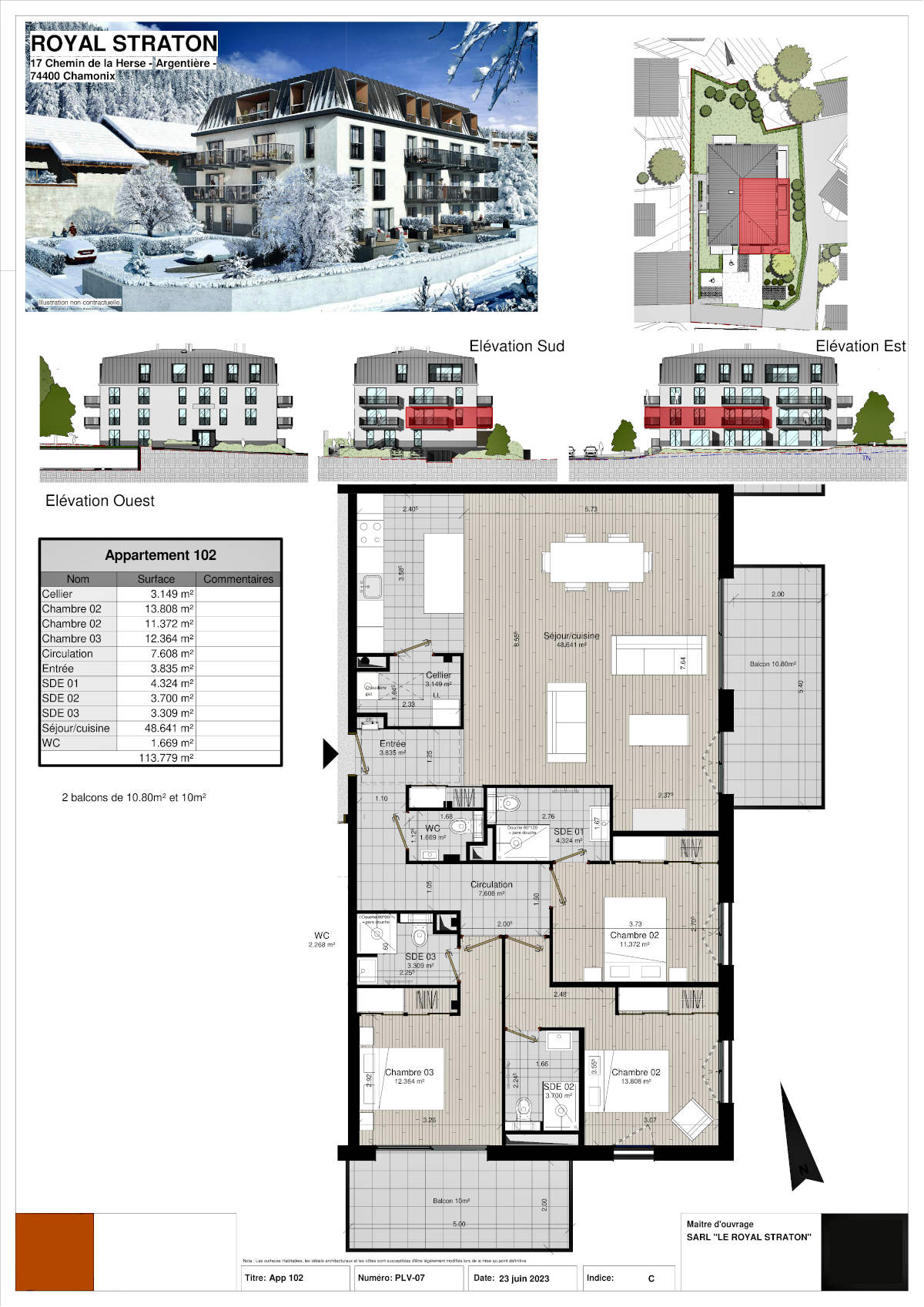 Appartement de standing 4 pieces