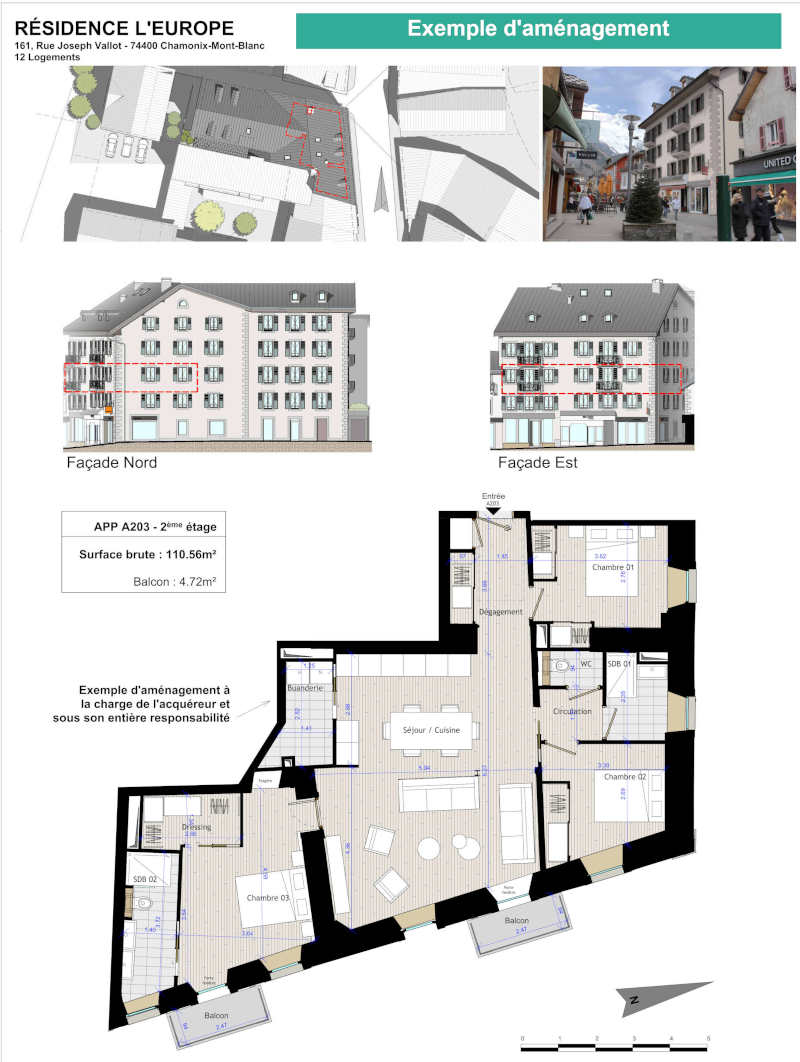 Appartement 110 m2 en plateau brut