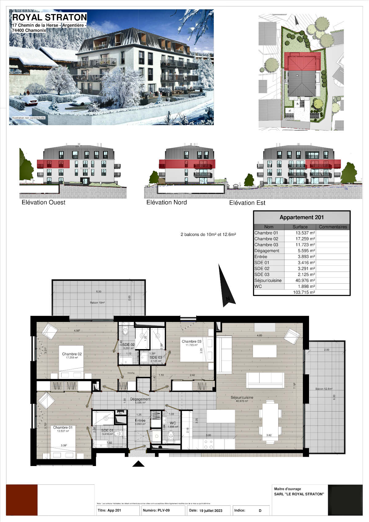 Appartement de standing 4 pieces