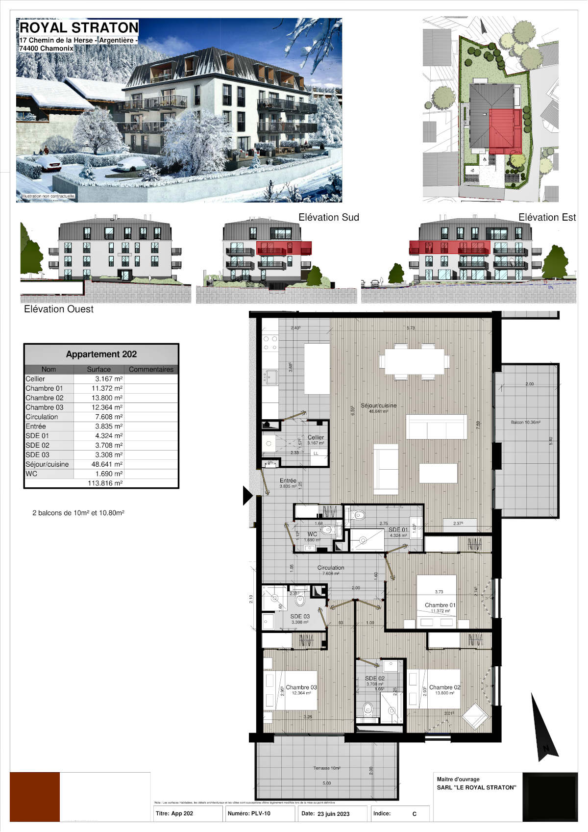 Appartement de standing 4 pieces