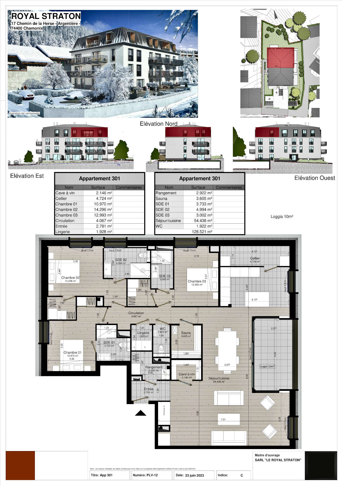 Appartement de standing 4 pieces neuf