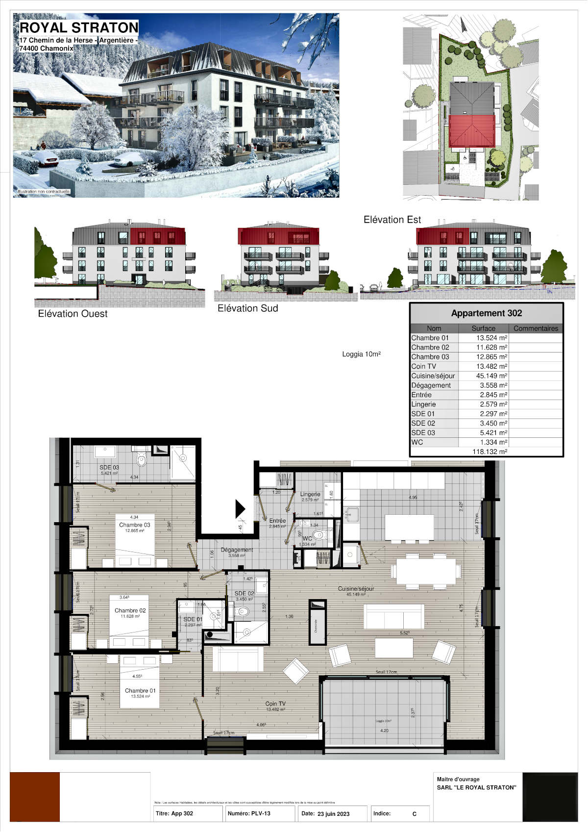 Appartement de standing 4 pieces neuf