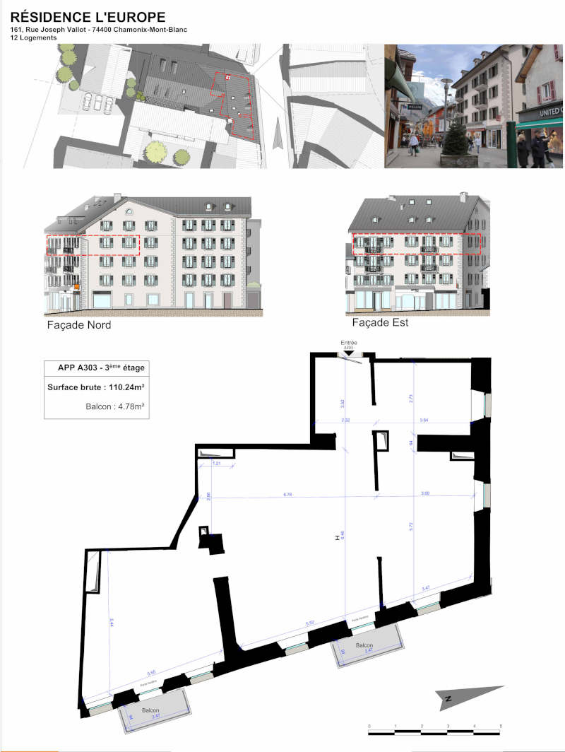 Appartement  110 m2 vendu en plateau brut