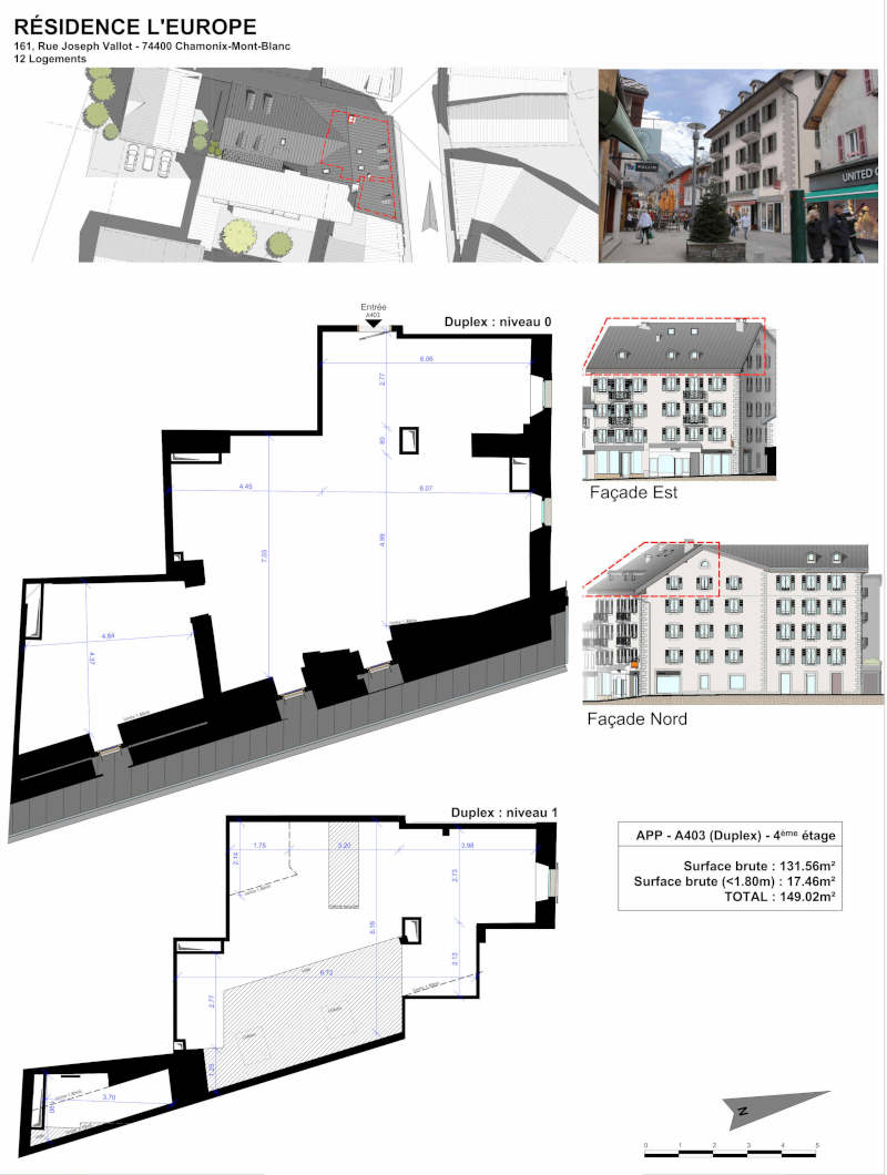 appartement Duplex de 149 m2 (au sol) vendu en plateau